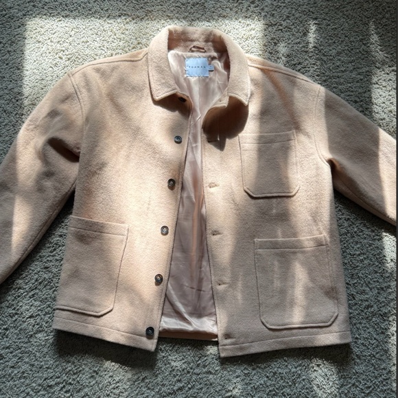 Topman Peach Felt/Fuzz Jacket - Picture 1 of 5